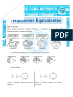 Ejercicios de Fracciones Equivalentes para Cuarto de Primaria