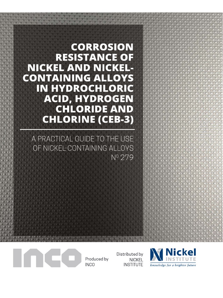 Corrosion Resistance of Nickel Based Alloy PDF Corrosion