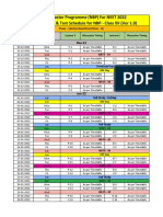 NCERT Booster Programme (NBP) For NEET 2022 NCERT Revision & Test Schedule For NBP - Class XII (Ver 1.0)