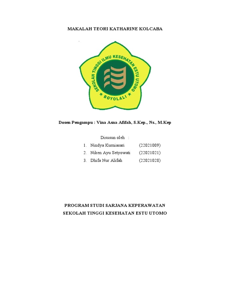 Makalah Teori Katharine Kolcaba PDF