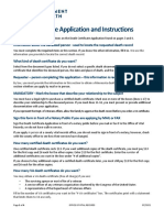 Death Certificate Application and Instructions