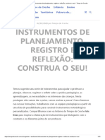 Instrumentos de Planejamento, Registro e Reflexão_ Construa o Seu! - Tempo de Creche