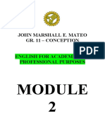 John Marshall E. Mateo Gr. 11 - Conception English For Academic and Professional Purposes