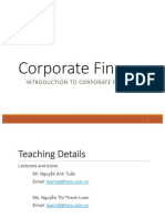 Topic 1 - 01 - Introduction To Corporate Finance