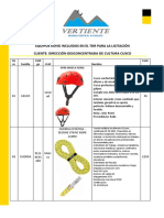 Equipos Especificado en TDR INC-CUSCO