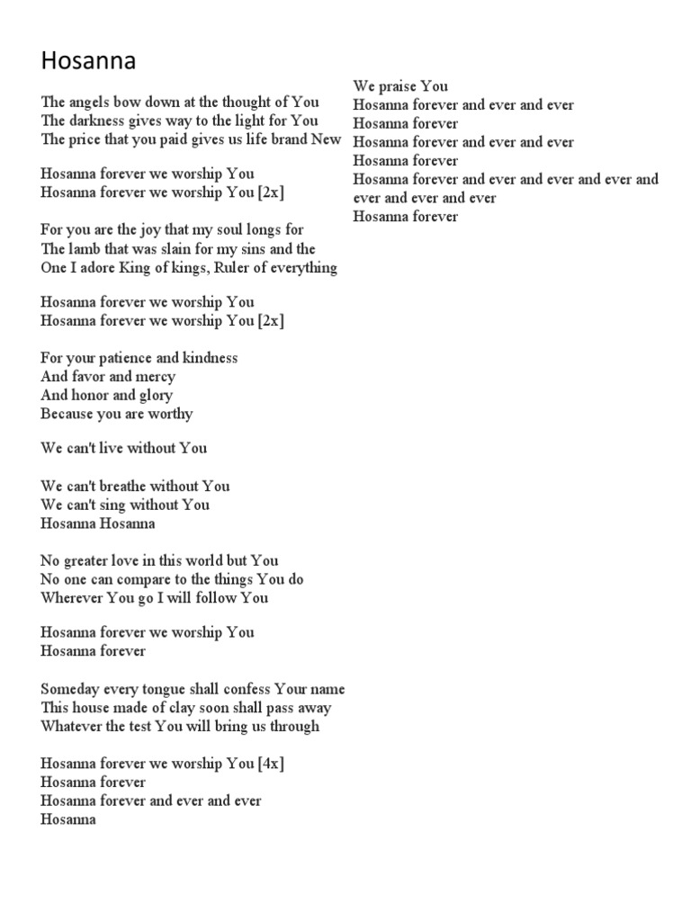 Hosanna | PDF