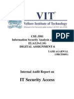 IT Security Access: CSE-3501 Information Security Analysis and Audit ELA (L9+L10) Digital Assignment-6