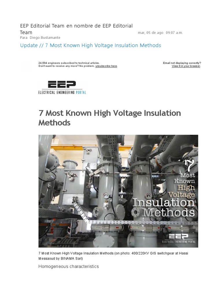 7 Most Known High Voltage Insulation Methods | PDF | Insulator ...