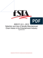 ANSI E1.6-3 - 2012 Selection and Use of Serially Manufactured Chain Hoists in The Entertainment Industry