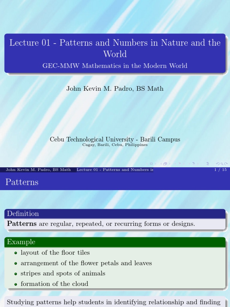 Patterns and Numbers in Nature | PDF | Pattern | Foam