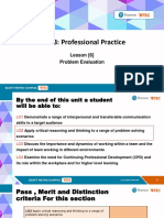 Unit 3: Professional Practice: Lesson (6) Problem Evaluation