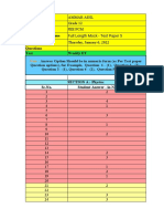 6 January - Weekly ET - Grade 12 - JEE PCM - Full Length Mock - Test Paper 5 - Answer Sheet Template