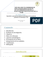 Comparación del efecto inhibidor de aceites esenciales en periodontitis