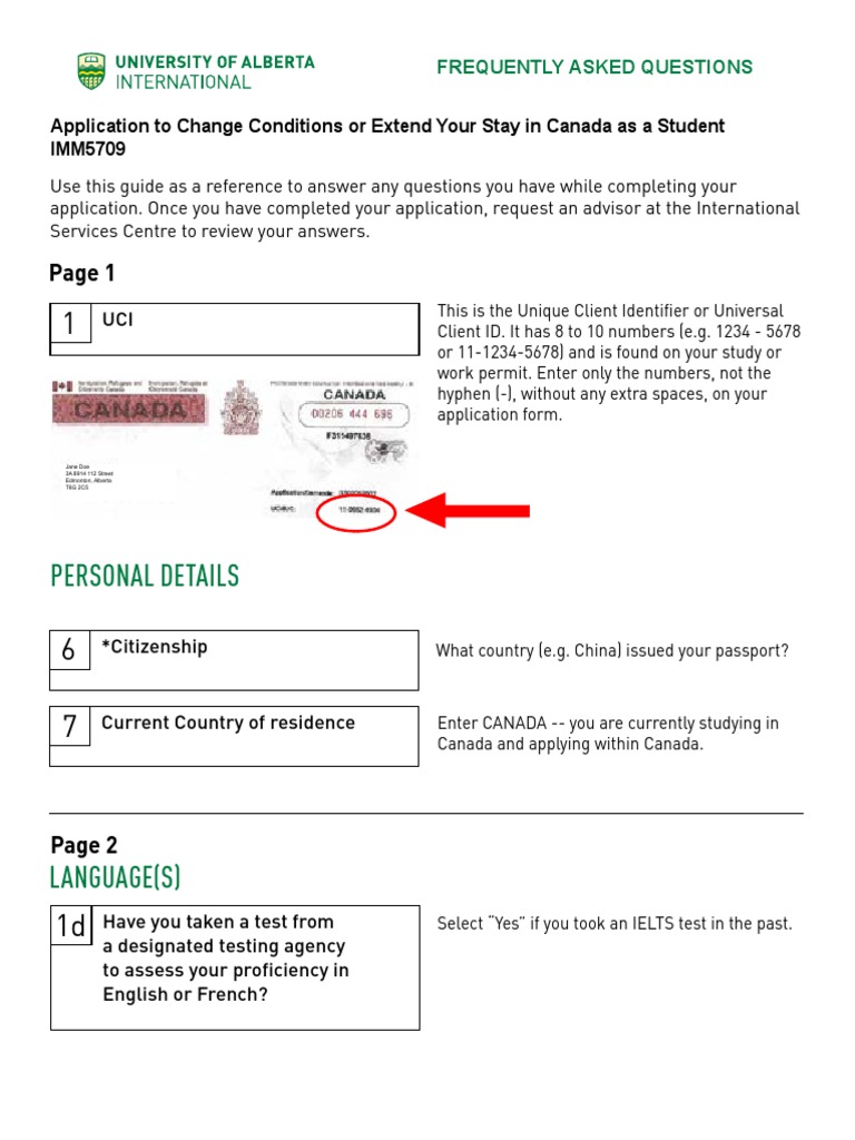 Personal Details Application To Change Conditions or Extend Your Stay