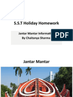S.S.T Holiday Homework: Jantar Mantar Information by Chaitanya Sharma