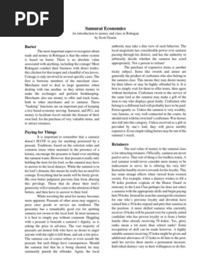 Samurai Economics