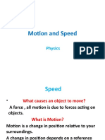 Motion and Speed Physics