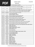 5-240.academic Calendar Spring 2022 - 2 January-22 | PDF | Academic Term |  Fee