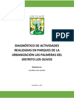Diagnóstico de Actividades Realizadas en Parques de La Urbanización Las Palmeras Del Distrito Los Olivos
