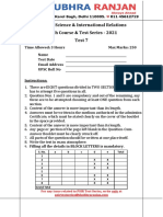 Political Science & International Relations Crash Course & Test Series - 2021 Test 7