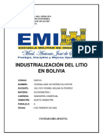 Industrialización Del Litio en Bolivia C9376-9 Gutierrez