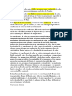 Transferencia de calor por convección y conducción