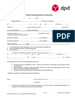 Format Standard Depunere Reclamatie