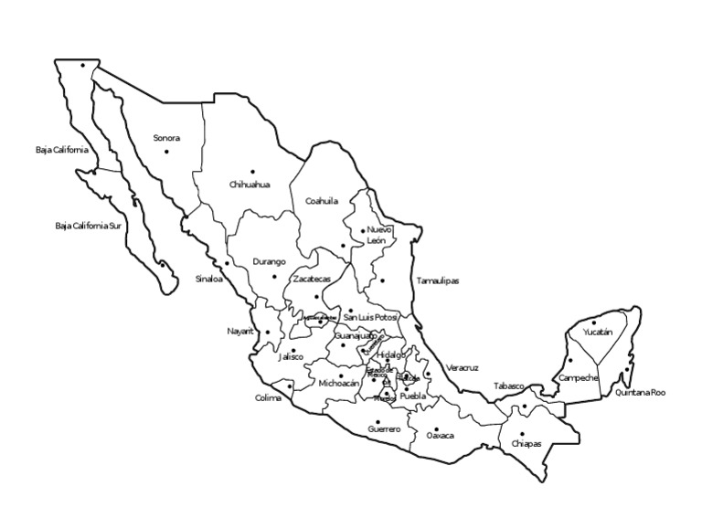 Mapa de la republica mexicana con nombres para imprimir pdf 44 off