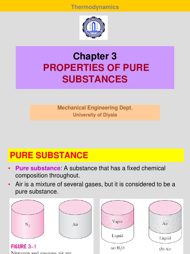 Properties of Pure Substances: Thermodynamics | PDF | Gases | Latent Heat