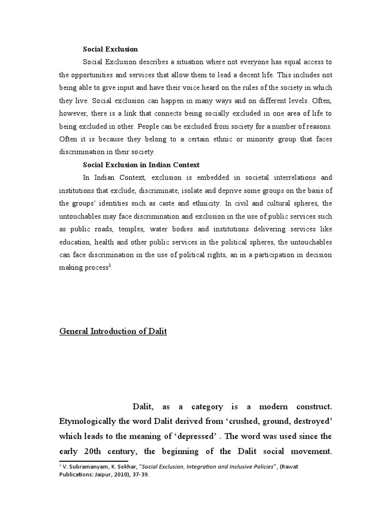 Understanding Dalit Identity and Exclusion | PDF | Dalit | Caste