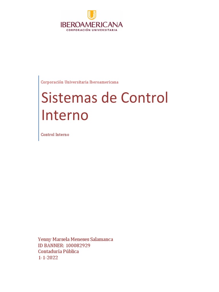 Sistema de Control Interno en Empresas | PDF | Evaluación | Business