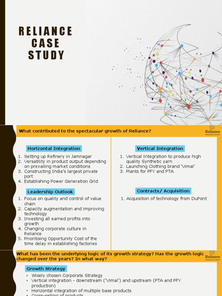 Reliance Case Study | PDF | Mergers And Acquisitions | Business Economics