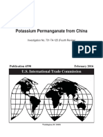 Potassium Permanganate From China: U.S. International Trade Commission