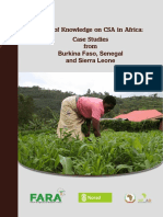 Burkina Sierra Leone Senegal Case Studies CSA