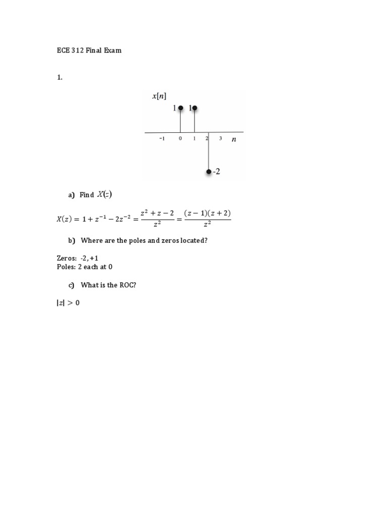 Ece 312 Final Exam Pdf Discrete Fourier Transform