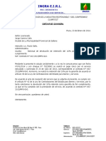 Carta para Solicitar Devolucion de Garantia