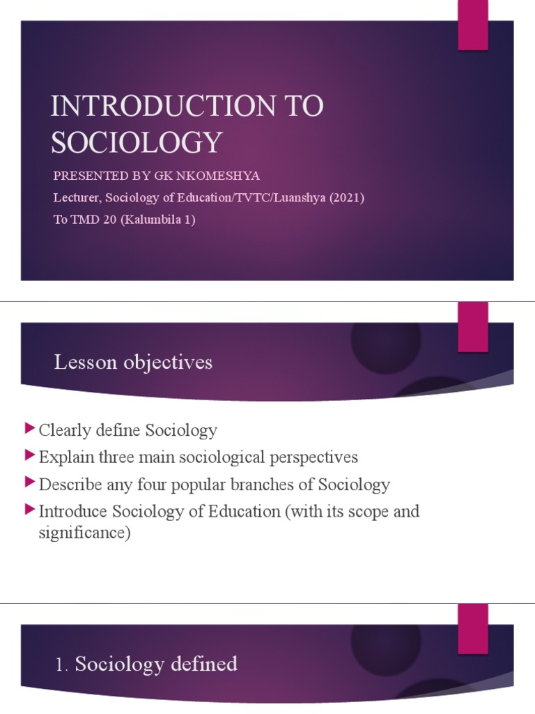 Introduction to Sociology of Education | PDF | Sociology | Learning
