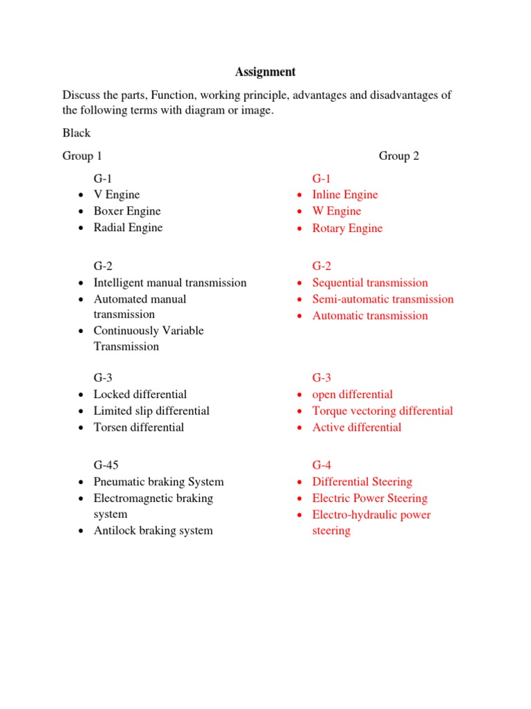 Engine and Transmission Systems Overview | PDF
