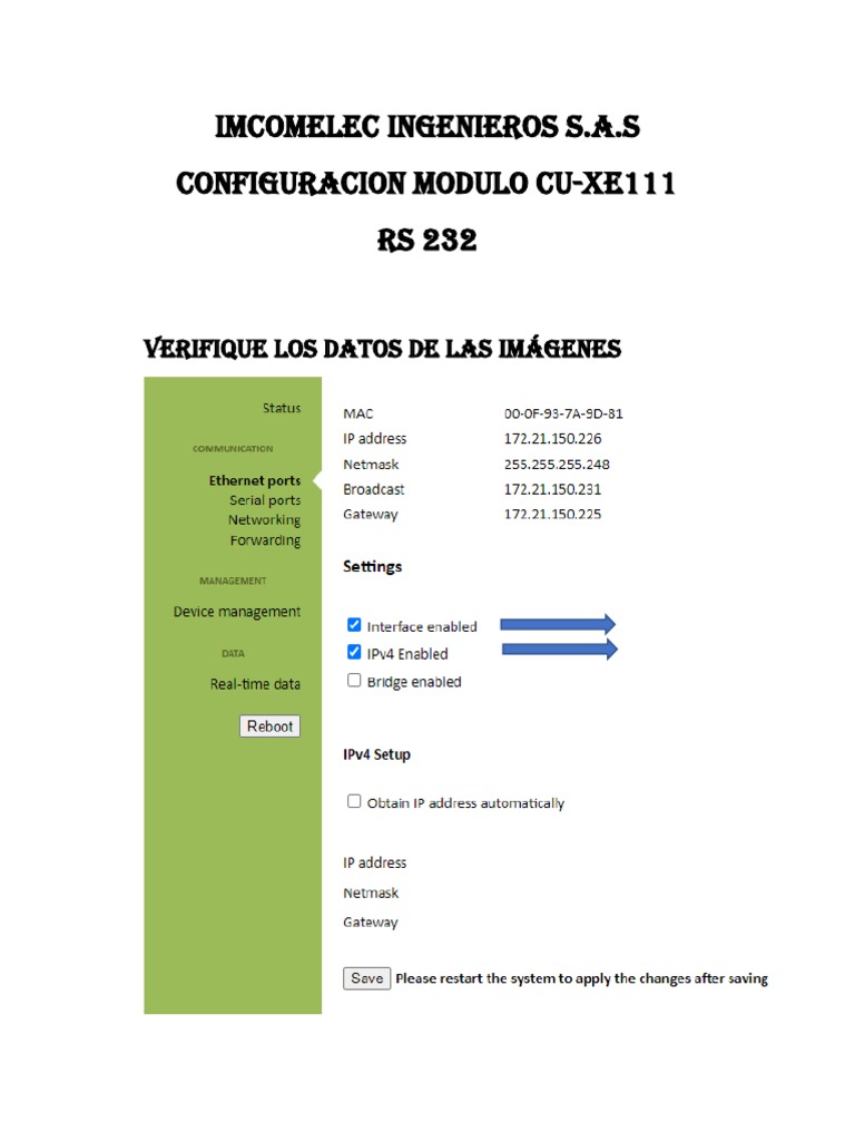 Configuracion Modulo Cu | PDF
