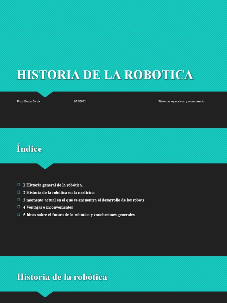Historia de La Robotica | PDF | Robot | Robótica
