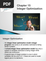 Chapter 15 - Integer Optimization