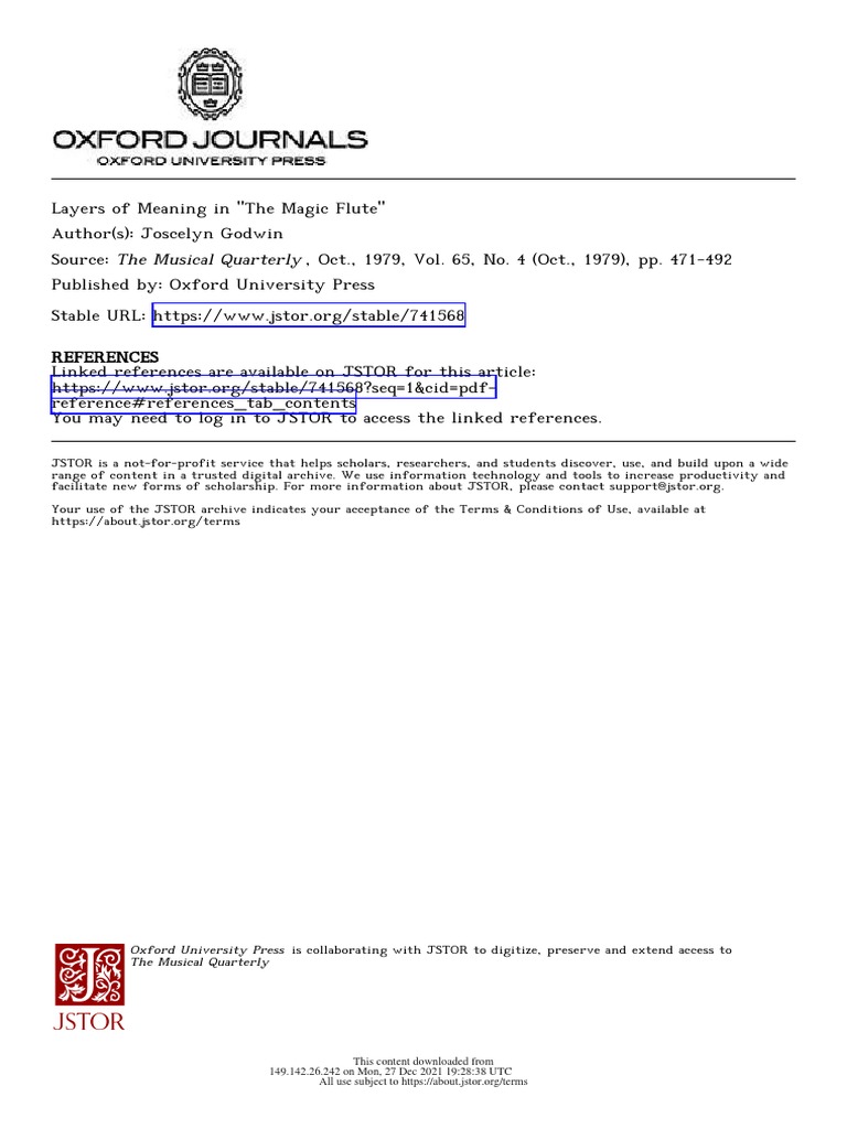 Layers of Meaning in The Magic Flute PDF Carl Jung Kabbalah