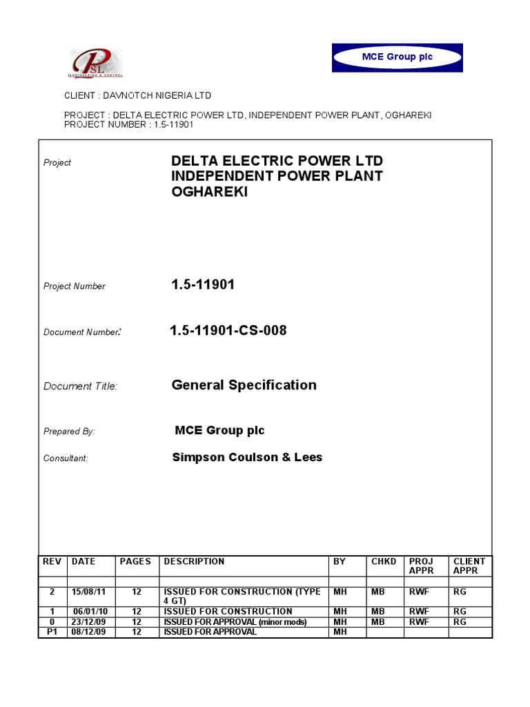 Construction Material Specification Sheet | PDF | Specification ...