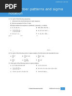 1.1 Number Patterns and Sigma Notation: XX X X