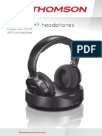 Wireless UHF headphones operating instructions
