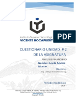 Cuestionario Unidad 2 - ANALISIS FINANCIERO