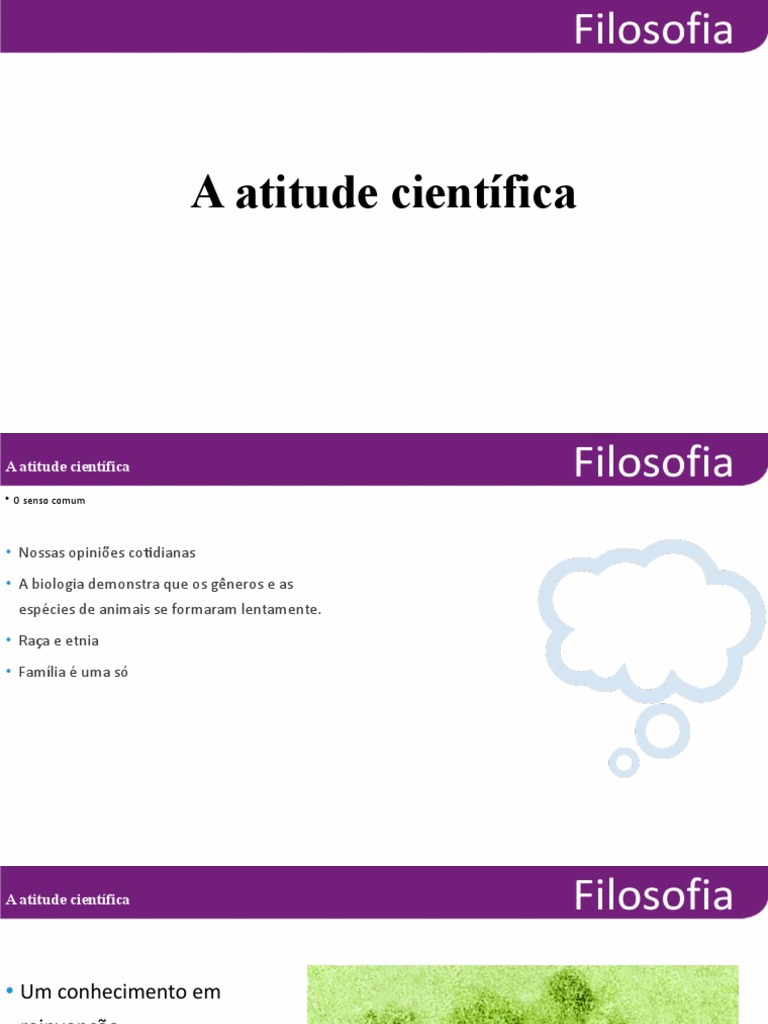 A Atitude Científica e o Senso Comum | PDF | Science | Atitude (Psicologia)
