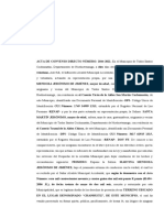 Acta traspaso terreno Todos Santos 2021