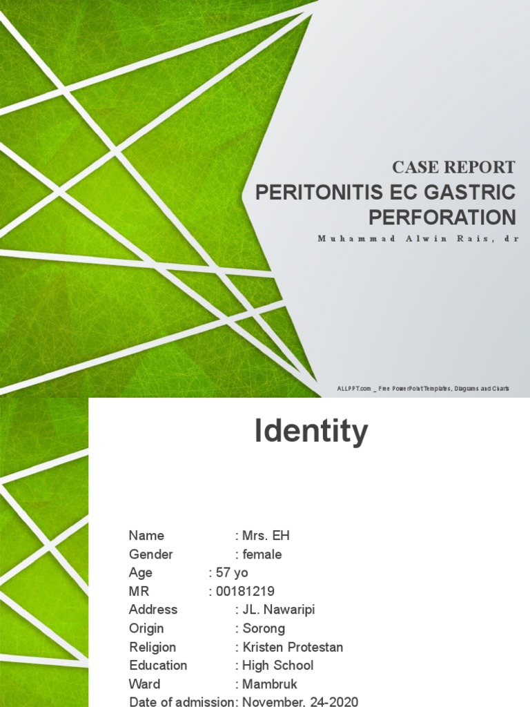 Gastric Perforation Case Report | PDF | Stomach | Sepsis