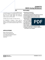 SGM48752 CMOS Analog Multiplexer: General Description Features